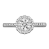 Thumbnail Image 3 of Diamond Floral Halo Engagement Ring 3/4 ct tw 14K White Gold