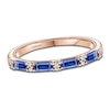 Thumbnail Image 1 of Kirk Kara Natural Sapphire & Diamond Wedding Band 1/20 ct tw 14K Rose Gold