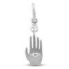 Thumbnail Image 0 of Charm'd by Lulu Frost 10K White Gold White Sapphire Palm of Peace Charm