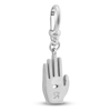 Thumbnail Image 1 of Charm'd by Lulu Frost 10K White Gold White Sapphire Palm of Peace Charm