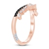 Thumbnail Image 2 of Pnina Tornai Baguette & Round-Cut White & Black Diamond Contour Anniversary Ring 1/2 ct tw 14K Rose Gold