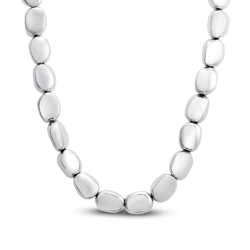 Main Image 2 of Italia D'Argento Hollow Boule-Shaped Bead Necklace Sterling Silver 17&quot;