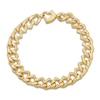 Thumbnail Image 1 of Italia D'Oro Hollow Heart Link Bracelet 8.9mm 14K Yellow Gold 7.5&quot;