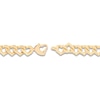 Thumbnail Image 2 of Italia D'Oro Hollow Heart Link Bracelet 8.9mm 14K Yellow Gold 7.5&quot;