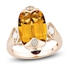 Thumbnail Image 1 of Cushion-Cut Natural Citrine, Morganite, Rhodolite Garnet & Diamond Cocktail Ring 1/20 ct tw 14K Rose Gold