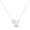 Thumbnail Image 2 of Oval-Cut Lab-Created Diamond Link Necklace 1/2 ct tw 14K White Gold 18&quot;