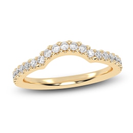 Lab-Created Diamond Contour Band 1/4 ct tw 14K Yellow Gold