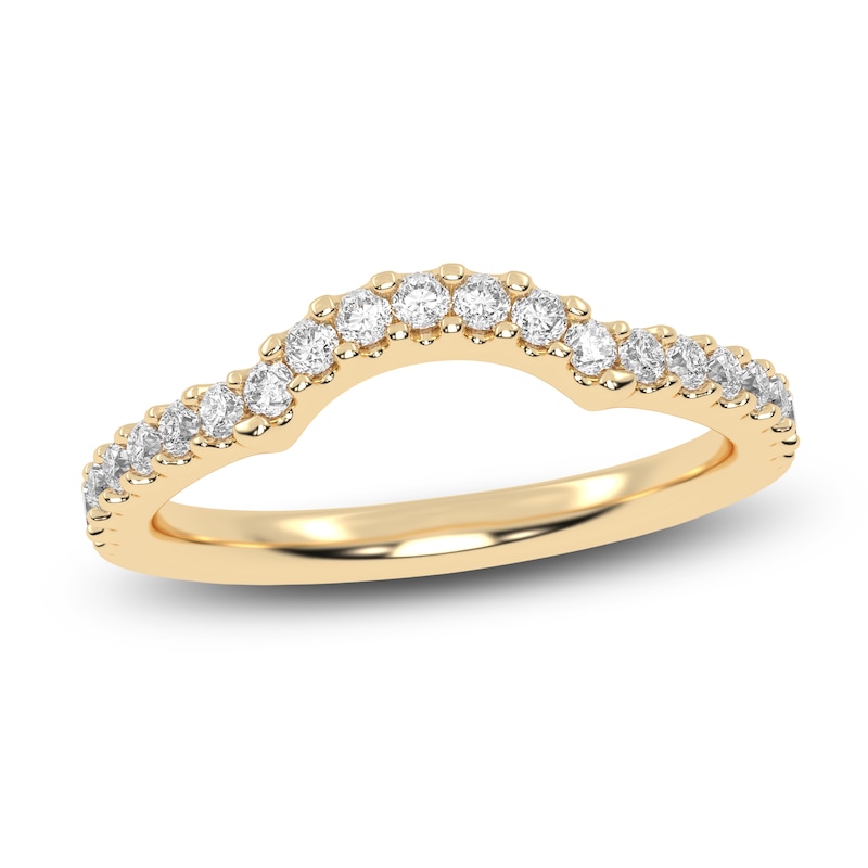 Lab-Created Diamond Contour Band 1/4 ct tw 14K Yellow Gold