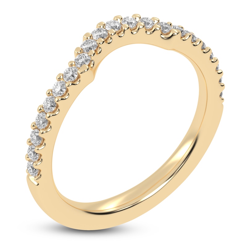 Lab-Created Diamond Contour Band 1/4 ct tw 14K Yellow Gold