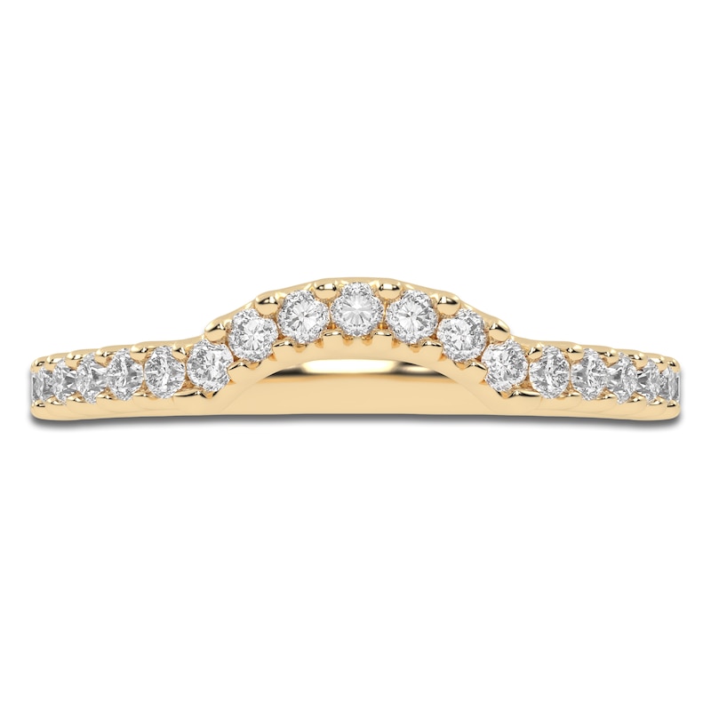 Lab-Created Diamond Contour Band 1/4 ct tw 14K Yellow Gold