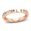 Thumbnail Image 1 of J'Lure Baguette-Cut Lab-Created Diamond Contour Wedding Band 3/8 ct tw 18K Rose Gold