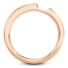 Thumbnail Image 2 of J'Lure Baguette-Cut Lab-Created Diamond Contour Wedding Band 3/8 ct tw 18K Rose Gold