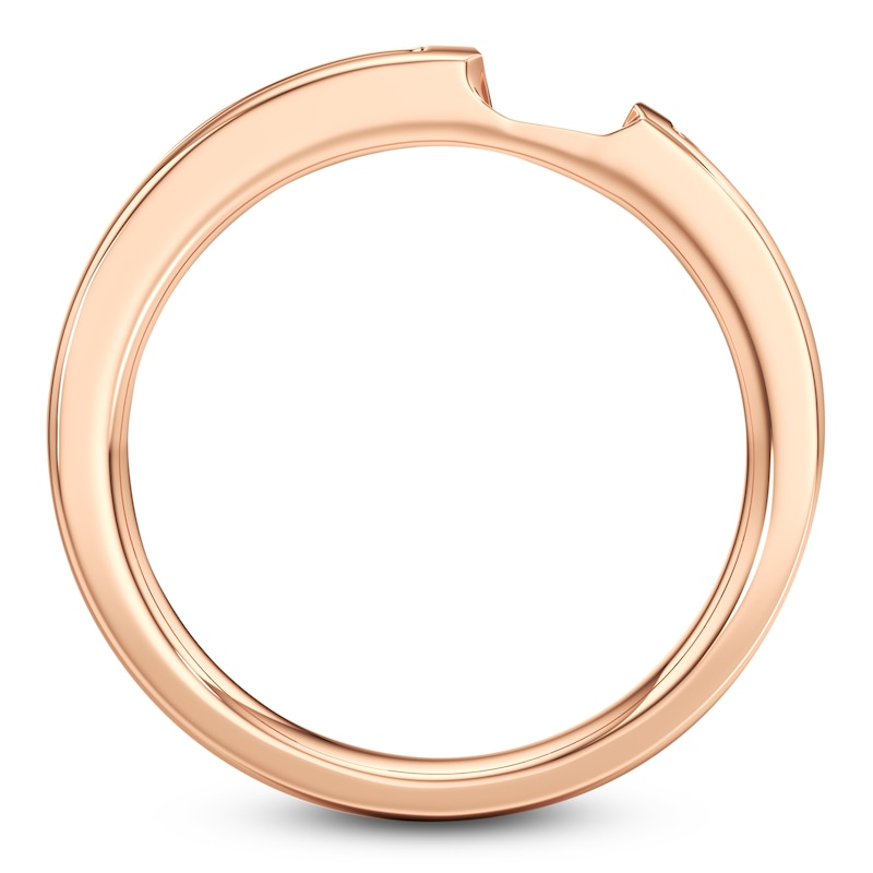 Main Image 2 of J'Lure Baguette-Cut Lab-Created Diamond Contour Wedding Band 3/8 ct tw 18K Rose Gold