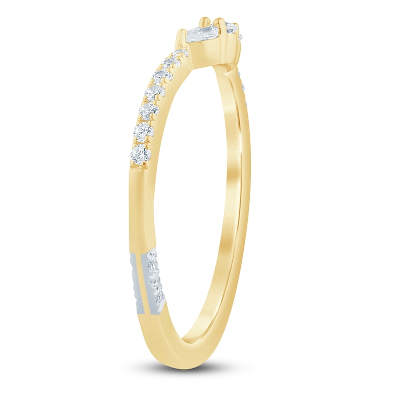 Main Image 2 of Pnina Tornai Pear-Shaped & Round-Cut Diamond Anniversary Ring 1/4 ct tw 14K Yellow Gold