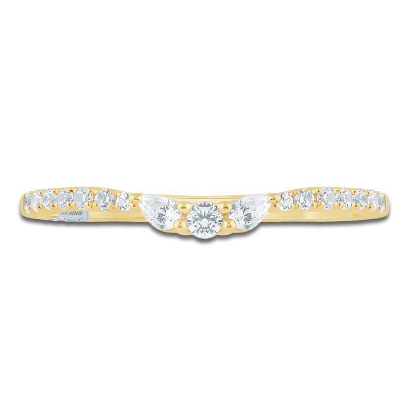 Main Image 3 of Pnina Tornai Pear-Shaped & Round-Cut Diamond Anniversary Ring 1/4 ct tw 14K Yellow Gold