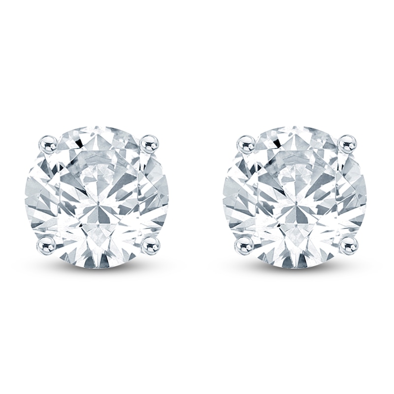 Main Image 2 of Pnina Tornai Round-Cut Lab-Created Diamond Solitaire Stud Earrings 4 ct tw 14K White Gold (VS2/F)