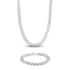 Thumbnail Image 1 of Men's Solid Curb Chain Necklace/Bracelet Set Stainless Steel 22mm