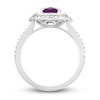 Thumbnail Image 3 of Natural Amethyst Engagement Ring 1/3 ct tw Diamonds 14K White Gold