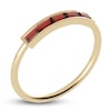 Thumbnail Image 2 of Juliette Maison Natural Garnet Baguette Bar Ring 10K Yellow Gold