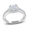 Thumbnail Image 3 of Diamond Halo Engagement Ring 1 ct tw Round 14K White Gold