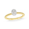 Thumbnail Image 1 of Kallati Diamond Oval Ring 1/4 ct tw Round 14K Yellow Gold