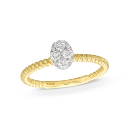 Kallati Diamond Oval Ring 1/4 ct tw Round 14K Yellow Gold