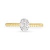 Thumbnail Image 4 of Kallati Diamond Oval Ring 1/4 ct tw Round 14K Yellow Gold