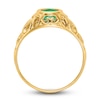 Thumbnail Image 2 of Natural Emerald Oval Bezel Ring 14K Yellow Gold