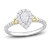 Thumbnail Image 0 of Y-Knot Diamond Ring 3/4 ct tw Pear/Round 14K Two-Tone Gold