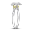 Thumbnail Image 1 of Y-Knot Diamond Ring 3/4 ct tw Pear/Round 14K Two-Tone Gold