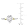 Thumbnail Image 3 of Y-Knot Diamond Ring 3/4 ct tw Pear/Round 14K Two-Tone Gold