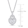 Thumbnail Image 1 of Diamond Heart Pendant Necklace 1-1/4 ct tw Round 14K White Gold 16"