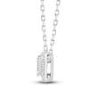 Thumbnail Image 1 of Diamond Pendant Necklace 1/2 ct tw Pear/Emerald/Round 14K White Gold 18"