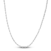 Thumbnail Image 0 of Solid Diamond-Cut Rope Chain Necklace 14K White Gold 18" 2.5mm