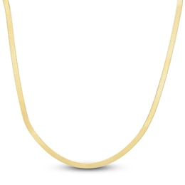 Solid Herringbone Chain Necklace 14K Yellow Gold 16&quot; 4.6mm