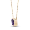 Thumbnail Image 2 of Natural Amethyst Necklace 1/20 ct tw Round 14K Yellow Gold 18&quot;