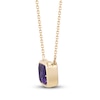 Thumbnail Image 3 of Natural Amethyst Necklace 1/20 ct tw Round 14K Yellow Gold 18&quot;