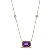 Thumbnail Image 4 of Natural Amethyst Necklace 1/20 ct tw Round 14K Yellow Gold 18&quot;