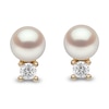 Thumbnail Image 1 of Yoko London Freshwater Cultured Pearl Earrings 1/20 ct tw Diamonds 18K Yellow Gold