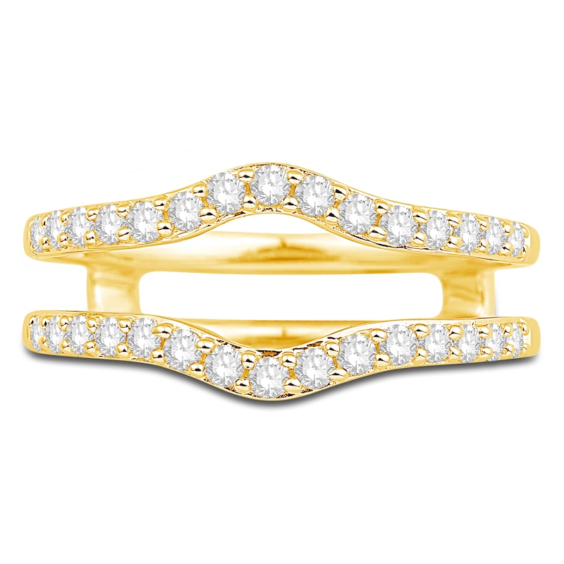 Main Image 3 of Diamond Anniversary Enhancer Band 1/2 ct tw Round 14K Yellow Gold