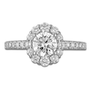 Thumbnail Image 3 of Diamond Halo Engagement Ring 1-1/4 ct tw 14K White Gold