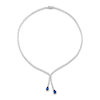 Thumbnail Image 1 of Le Vian Couture Pear-Shaped Natural Blue Sapphire Dangle Necklace 1-1/3 ct tw Diamonds 18K Vanilla Gold