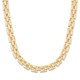 Italia D'Oro Panther Link Chain Necklace 14K Yellow Gold 17.5&quot;