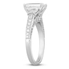 Thumbnail Image 1 of Lab-Created Diamond Emerald-Cut & Trapezoid-Cut Three-Stone Engagement Ring 3 ct tw 14K White Gold