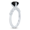 Thumbnail Image 2 of Brilliant Moments Round-Cut Black & White Diamond Engagement Ring 2-3/8 ct tw 14K White Gold