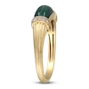 Thumbnail Image 3 of Natural Malachite & Diamond Ring 1/8 ct tw 14K Yellow Gold