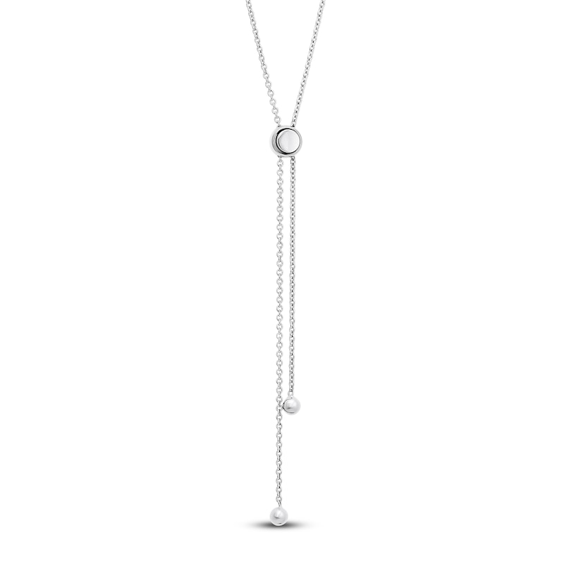 Main Image 3 of Italia D'Argento Hollow Boule-Shaped Bead Drop Bolo Necklace Sterling Silver 30.5&quot;