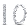 Thumbnail Image 1 of Shy Creation Diamond Inside-Out Hoop Earrings 1/2 ct tw 14K White Gold SC55024610D1.00