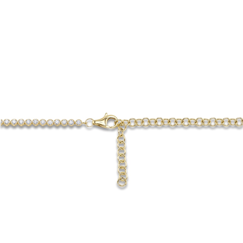 Main Image 2 of Shy Creation Diamond Riviera Necklace 4-1/2 ct tw 14K Yellow Gold 18&quot; SC55022935