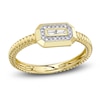 Thumbnail Image 1 of Shy Creation Baguette & Round-Cut Diamond Octagon Frame Ring 1/15 ct tw 14K Yellow Gold SC55027173RD